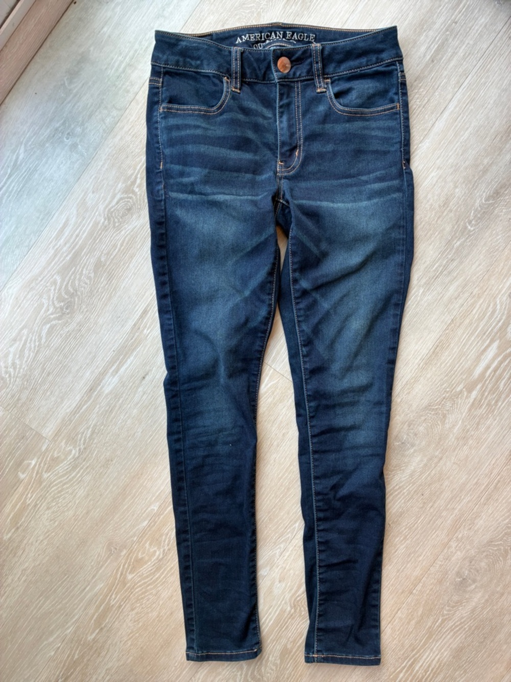 American Eagle Outfitters Navy Blue Skinny JEGGINGS 2 short